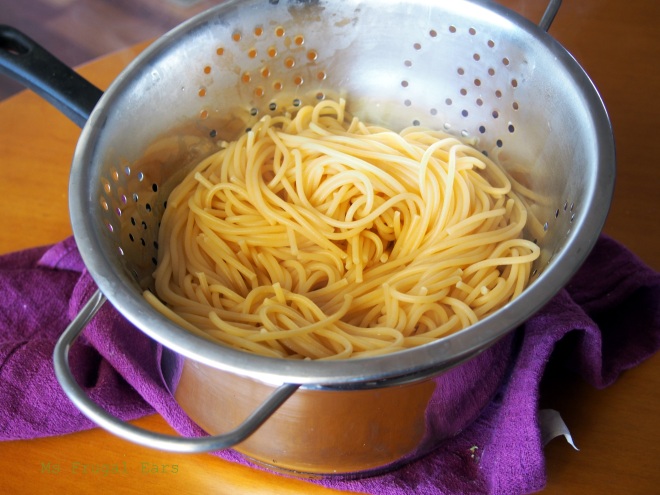 Freshly cooked spaghetti