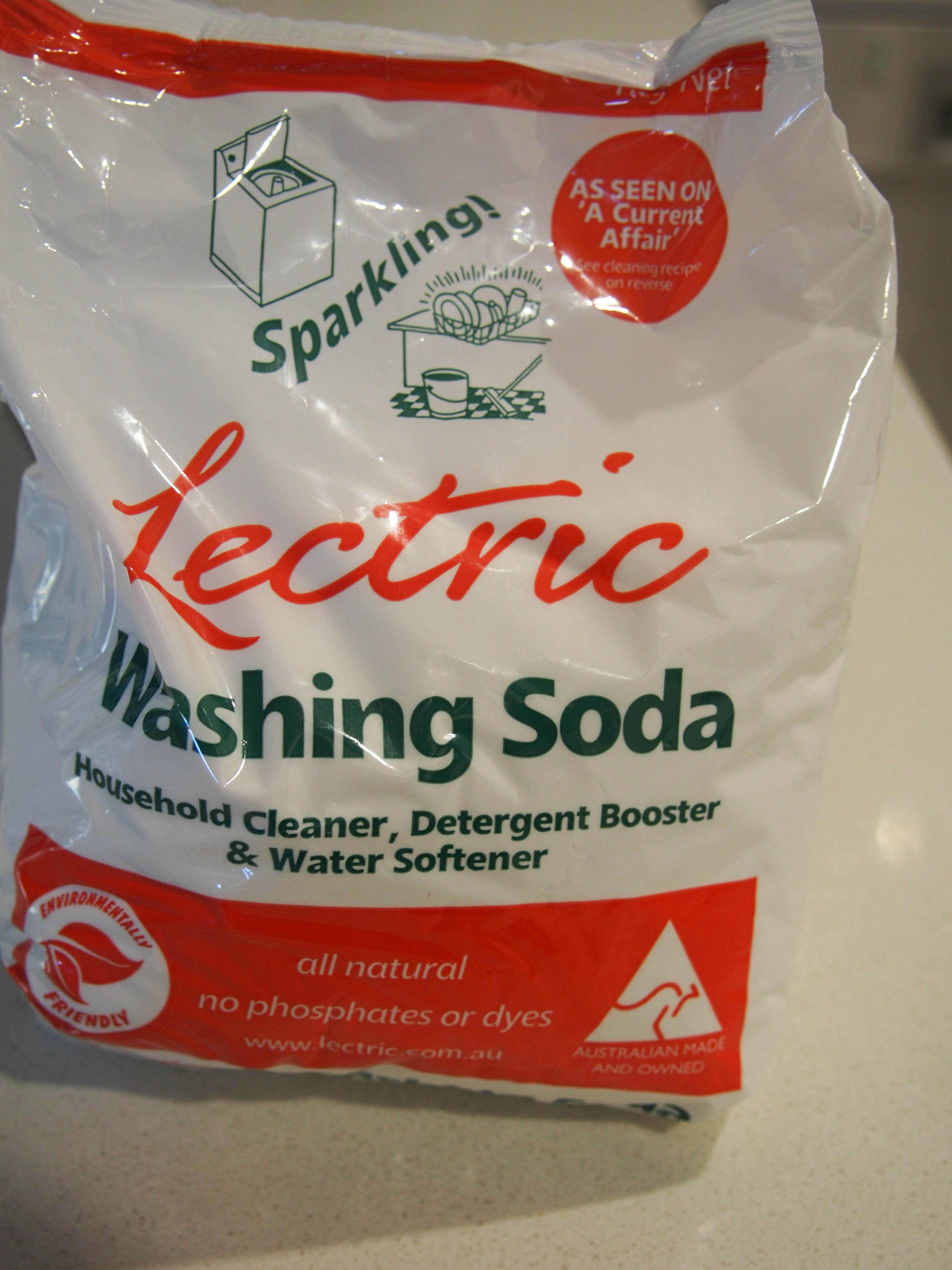 A bag of lectric washing soda